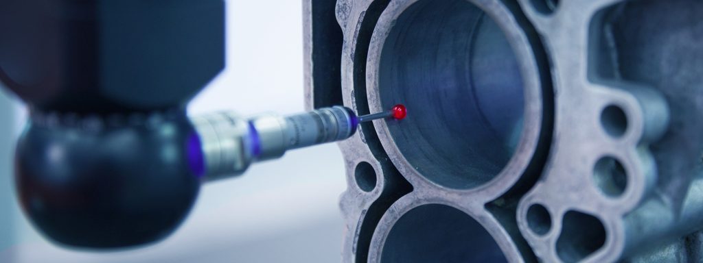 Coordinate measuring machine probes automotive engine cylinder walls